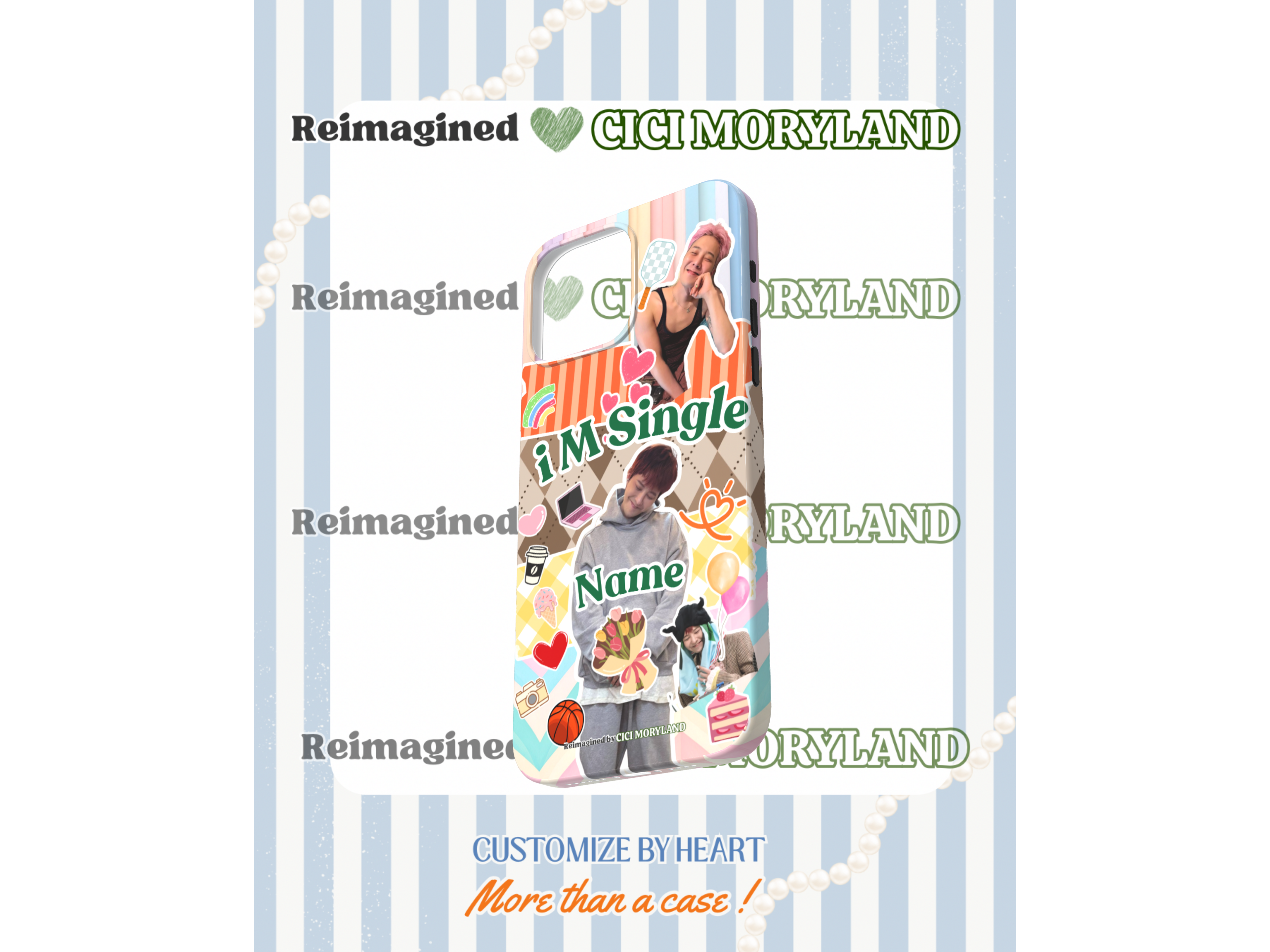 💖 Valentine's Macaron Collection 💖 | Personalized with 3 Photos | Tough / Slim Case