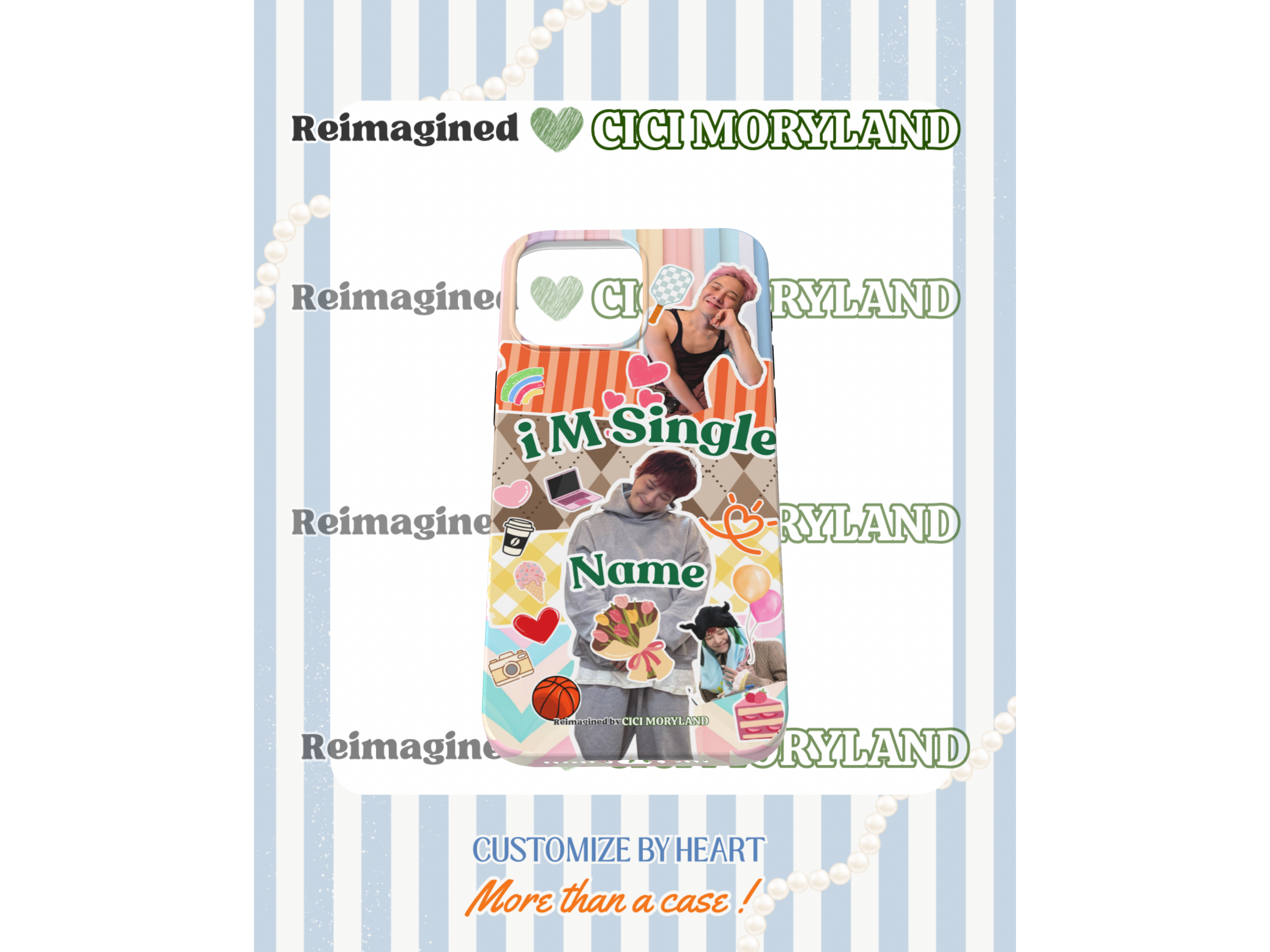 💖 Valentine's Macaron Collection 💖 | Personalized with 3 Photos | Tough / Slim Case