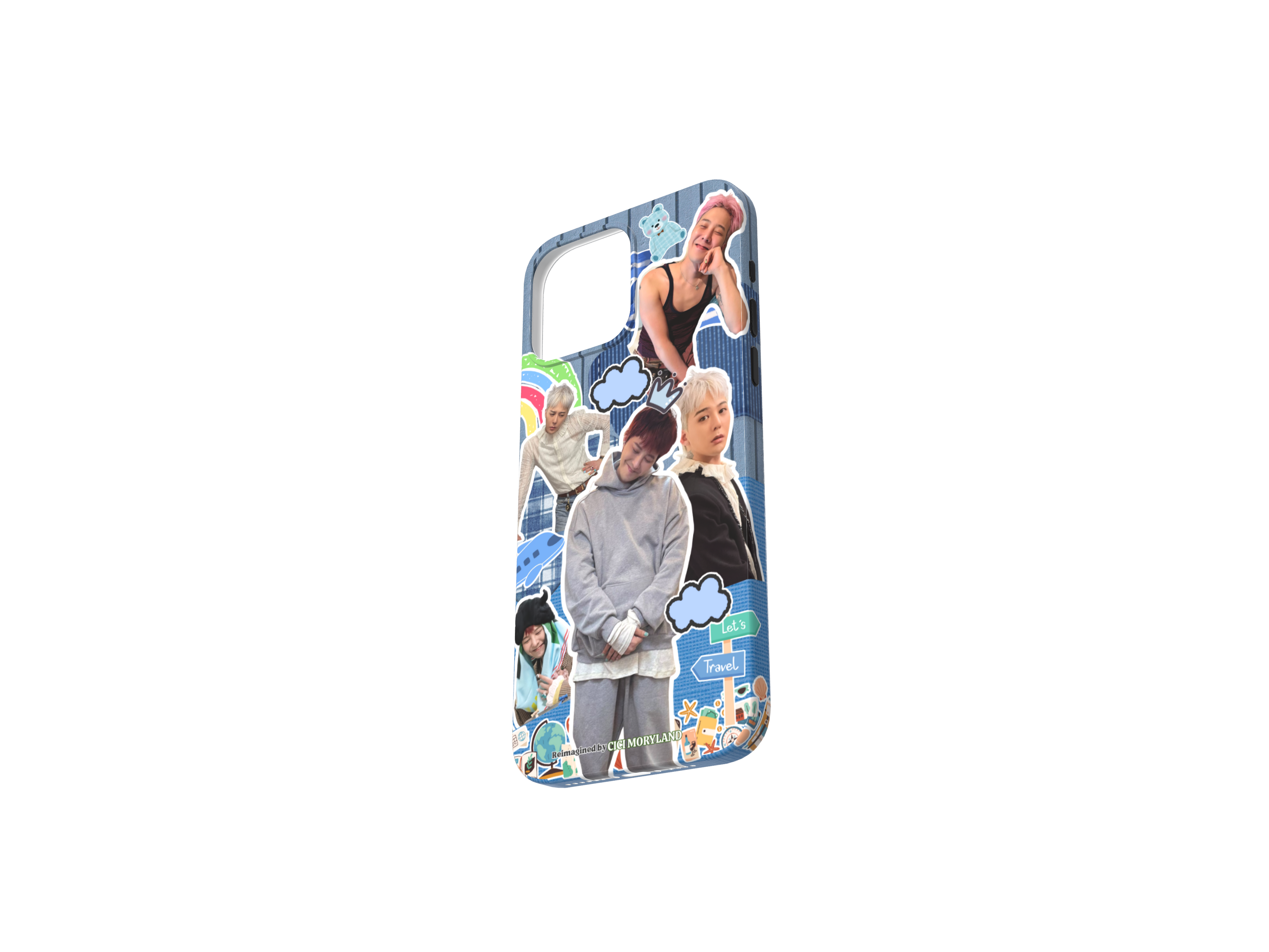 💙✈️ Travel Blue Custom Phone Case  Personalized with Your Travel Moments | Tough / Slim Case