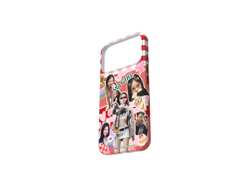 💖 Valentine’s Red Custom Phone Case — Love & Memory Collage | Personalized with 5 Photos | Tough / Slim Case