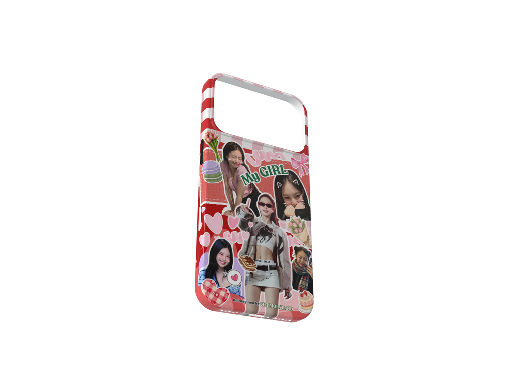💖 Valentine’s Red Custom Phone Case — Love & Memory Collage | Personalized with 5 Photos | Tough / Slim Case