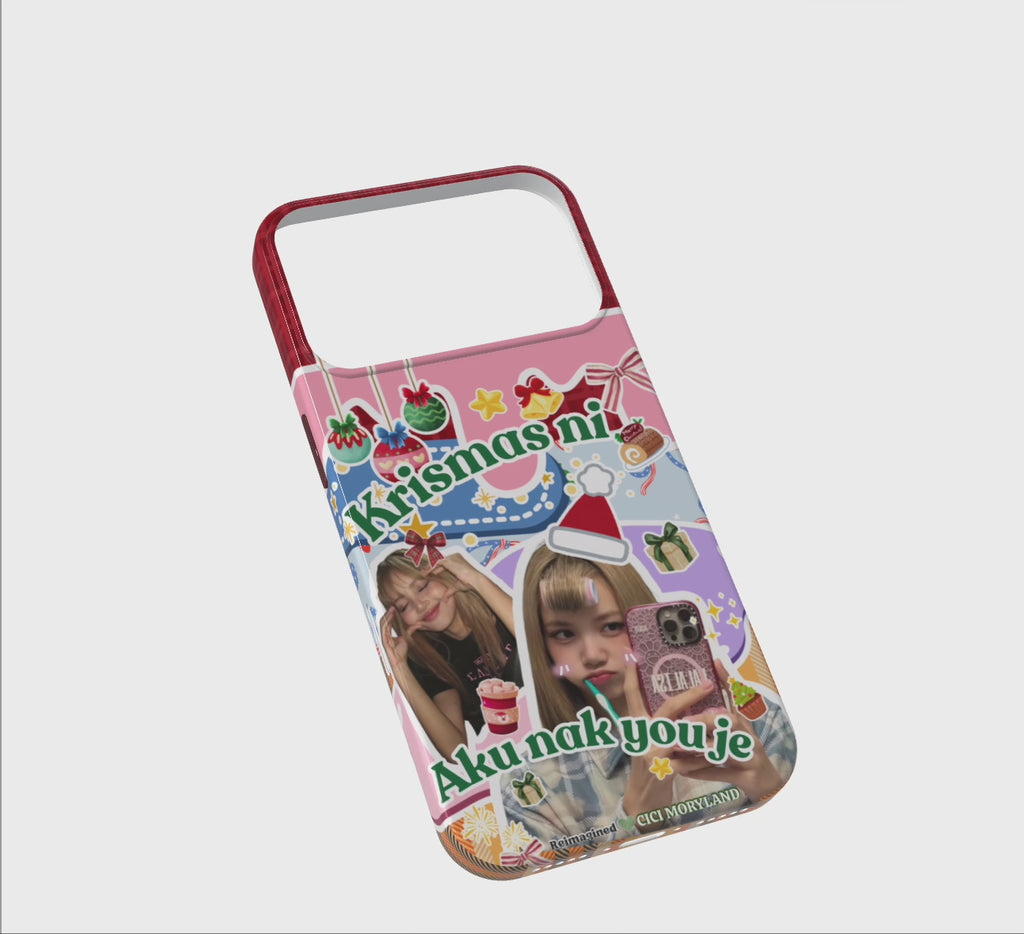 🎄❤️ X’mas Red · Warm Hearts, Loud Love – Personalized with Up to 2a Photos | Tough / Slim Case