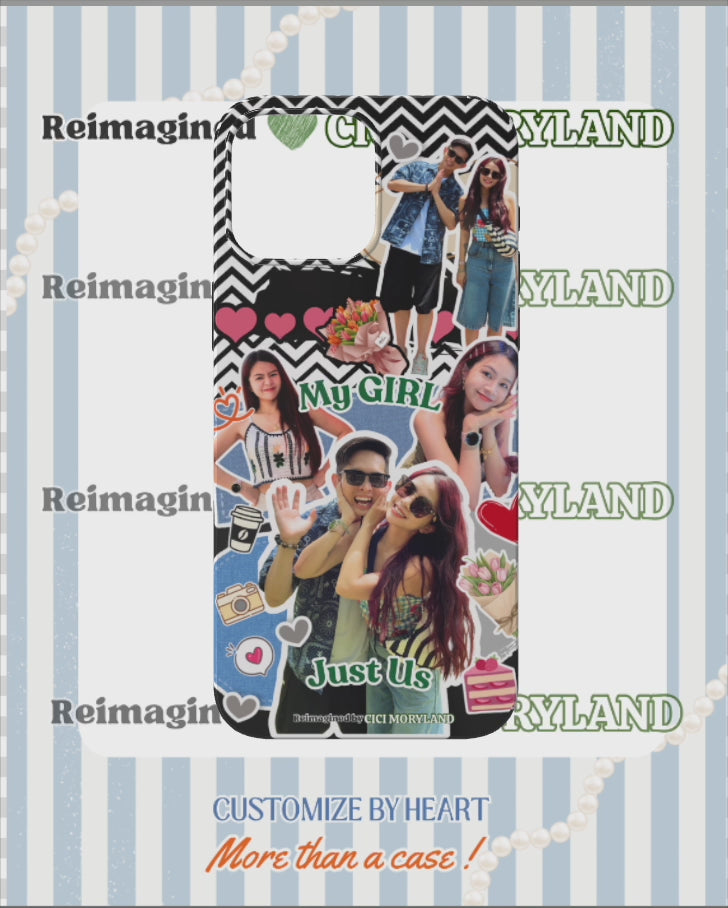 🖤 Black Valentine's Collection 🖤 | Personalized with 4 Photos | Tough / Slim Case