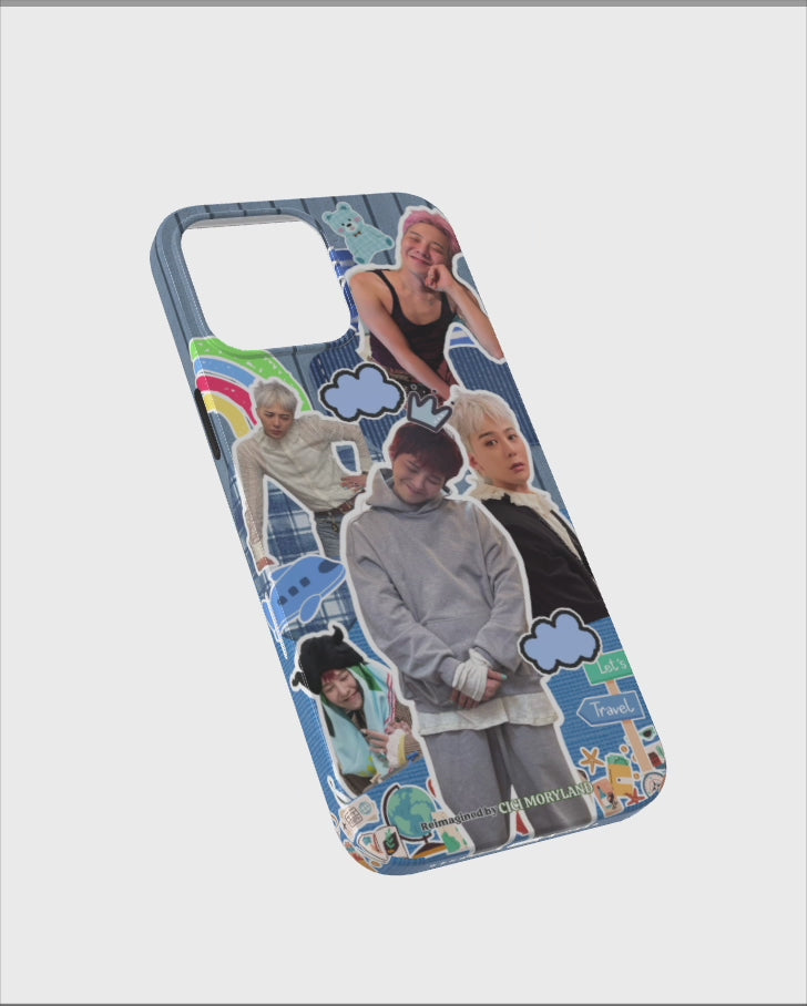 💙✈️ Travel Blue Custom Phone Case  Personalized with Your Travel Moments | Tough / Slim Case