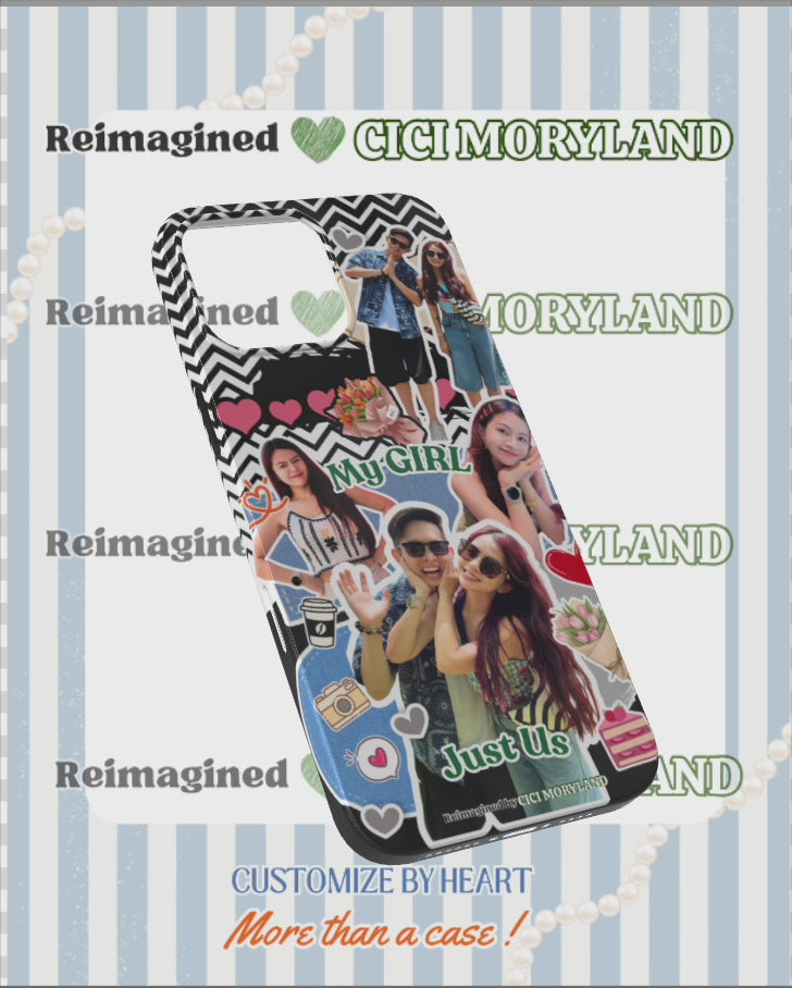 🖤 Black Valentine's Collection 🖤 | Personalized with 4 Photos | Tough / Slim Case