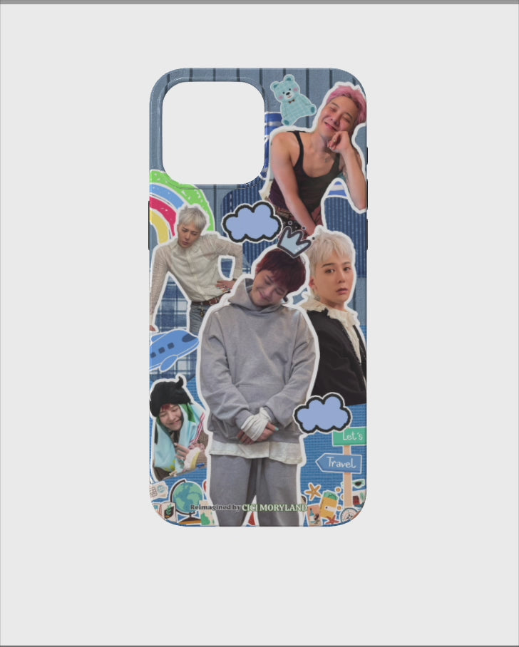 💙✈️ Travel Blue Custom Phone Case  Personalized with Your Travel Moments | Tough / Slim Case